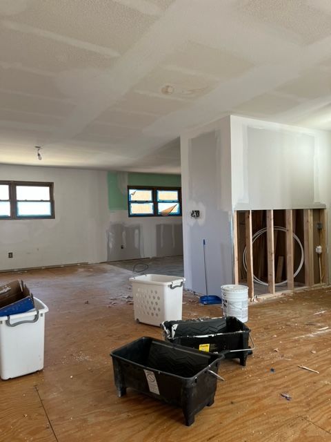 Open-concept remodel — subfloor prep